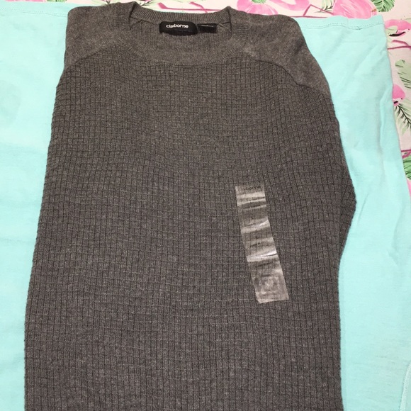 Claiborne gray sweater Sz Large!!! Charcoal - Picture 5 of 8